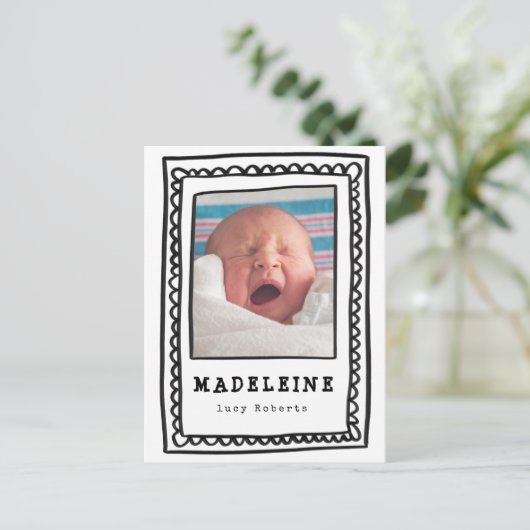 gerissener Rahmen Ankündigungspostkarte (Stehend Vorderseite)