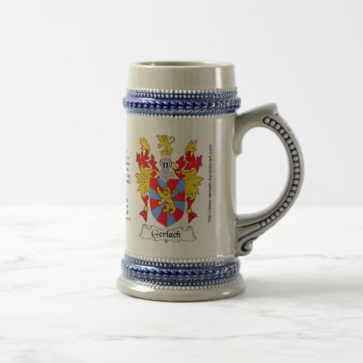 Gerlach Familienwappen Stein Bierglas (Rechts)
