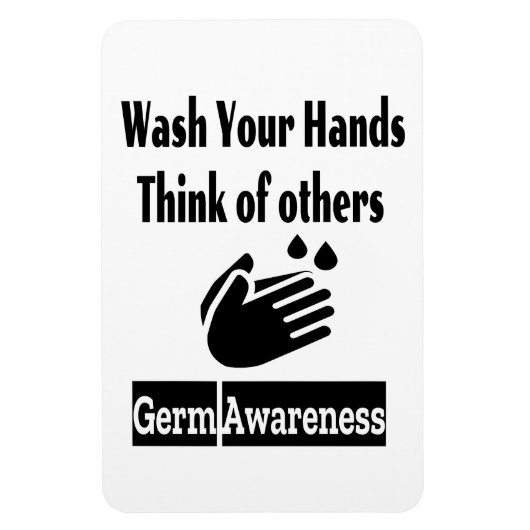 Germ Awareness 4"x6" Foto Magnet (Vertikal)