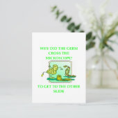 GERM BIOLOGY RESEARCH JOKE POSTKARTE (Stehend Vorderseite)