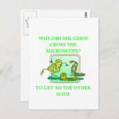 GERM BIOLOGY RESEARCH JOKE POSTKARTE (Vorne/Hinten)