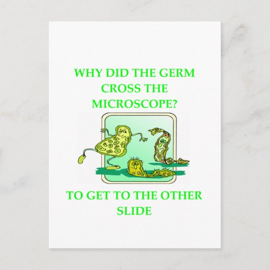 GERM BIOLOGY RESEARCH JOKE POSTKARTE (Vorderseite)