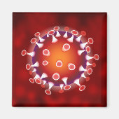 Germ Science Biology Custom Red Magnet (Vorne)