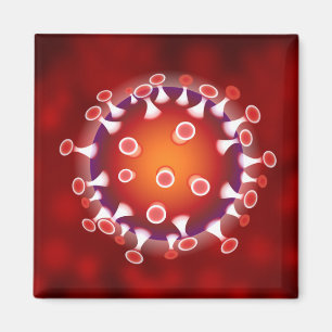 Germ Science Biology Custom Red Magnet