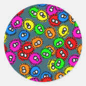 Germ Wallpaper Runder Aufkleber (Vorderseite)