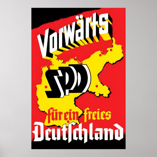 German 1949 Election Poster Forward SPD - For a (Vorne)