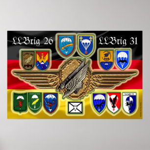 German Airborne Brigade 26 and 31 Poster