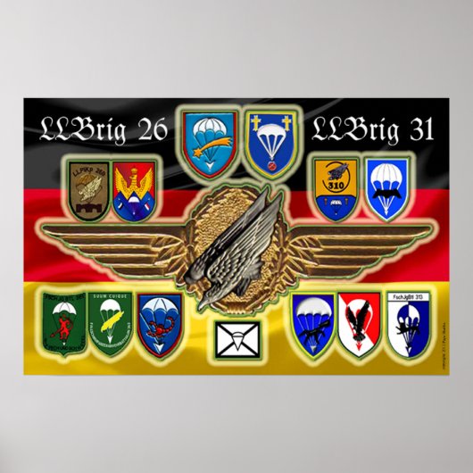 German Airborne Brigade 26 und 31 Poster (Vorne)