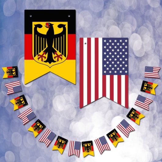German American Flags, Party Banner Deutschland/US