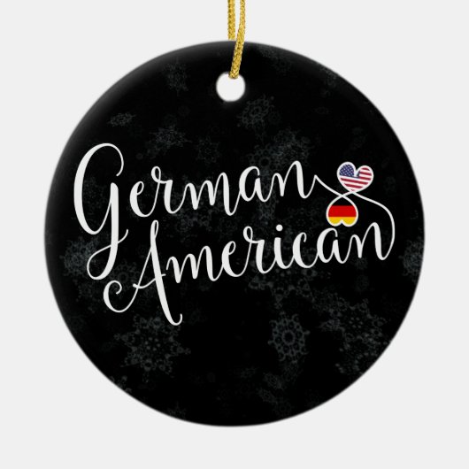 German American Hearts Christmas Tree Ornament (Vorne)