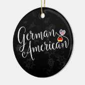 German American Hearts Christmas Tree Ornament (Links)