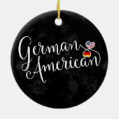 German American Hearts Christmas Tree Ornament (Hinten)