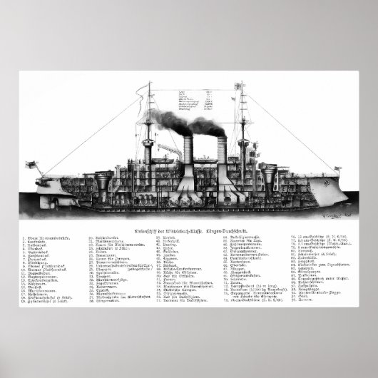 German Armored Cruiser Poster (Vorne)