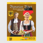 German Bavarian Restaurants Food Lovers Fensteraufkleber (Blatt)