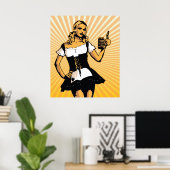 German Bierfest Girl Poster (Heimbüro)