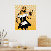 German Bierfest Girl Poster (Küche)