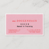 German Boxer Business Cards Visitenkarte (Rückseite)