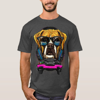 German Boxer Dog Computer Video Game Lover Gaming T-Shirt