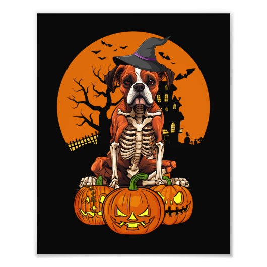 German Boxer Dog Halloween Fotodruck (Vorne)