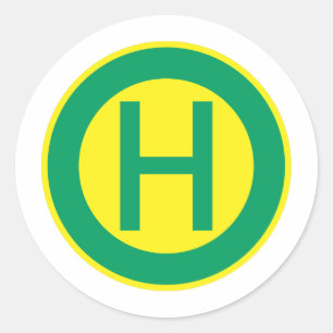German Bus and Tram Stop sign Haltestelle Runder Aufkleber