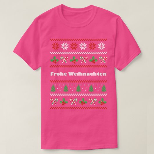 German Christmas Frohe Weihnachten T-Shirt (Design vorne)