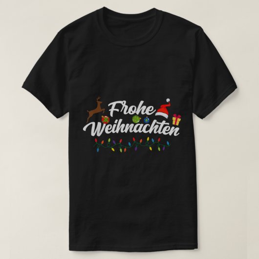 German Christmas Frohe Weihnachten T-Shirt (Design vorne)