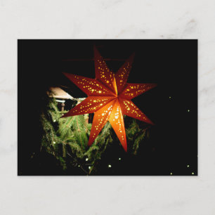 German Christmas Market Star Feiertagspostkarte