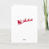 German Christmas - Snowflakes, Santa, reindeer Feiertagskarte (Rückseite)