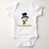 German Christmas Snowman Baby Strampler (Vorderseite)