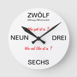 GERMAN CLOCK - ZAGOOO RUNDE WANDUHR