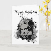 German Composer Beethoven classical music Birthday Karte (Gelbe Blume)