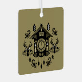 German Cucko Clock Weihnachten Ornament Aus Metall (Vorderseite Rechts)