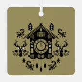 German Cucko Clock Weihnachten Ornament Aus Metall (Rückseite)