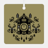 German Cucko Clock Weihnachten Ornament Aus Metall (Vorderseite)