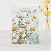 German Daisis Butterflies and Ladybugs Birthday Karte (Gelbe Blume)