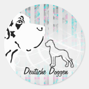German Doggen Runder Aufkleber