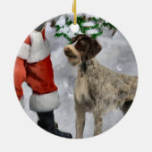 German Drahthaar Pointer Christmas Geschenke Keramikornament (Hinten)