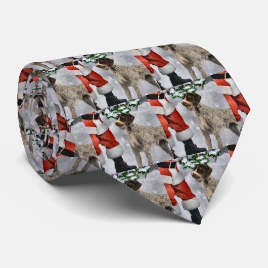 German Drahthaar Pointer Christmas Geschenke Krawatte (Gerollt)
