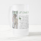 German Drahthaar Pointer Christmas Geschenke Mattglas Bierglas (Vorderseite Links)