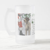 German Drahthaar Pointer Christmas Geschenke Mattglas Bierglas (Links)
