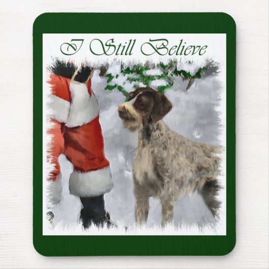 German Drahthaar Pointer Christmas Geschenke Mousepad (Vorne)