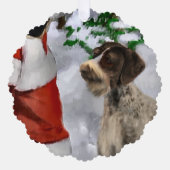German Drahthaar Pointer Christmas Geschenke Ornament Karte (Vorderseite)