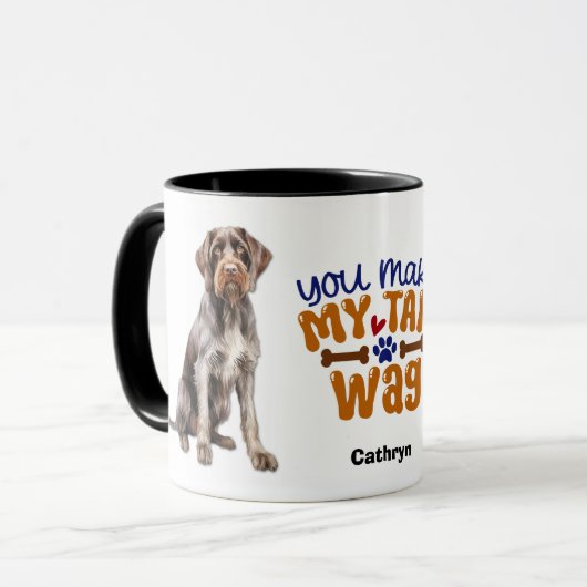 German Drahthaar Pointer Dog Sie machen meinen Sch Tasse (Vorderseite Links)