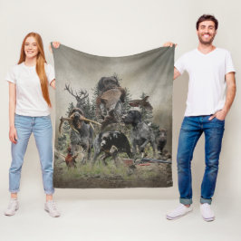 German Drahthaar Pointer Fleece Blanket