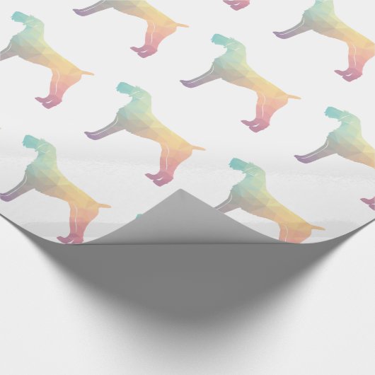 German Drahthaar Pointer Geo Silhouette Pastel Geschenkpapier (Ecke)
