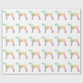 German Drahthaar Pointer Geo Silhouette Pastel Geschenkpapier (Flach)