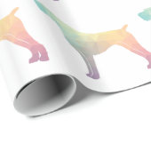 German Drahthaar Pointer Geo Silhouette Pastel Geschenkpapier (Rolleneckpunkt)