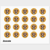 German Drahthaar Pointer Round Stickers (Blatt)