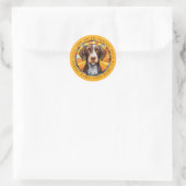 German Drahthaar Pointer Round Stickers (Tasche)