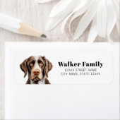 German Drahthaar Pointer Rücksendeadressen-Aufkleb (Insitu)